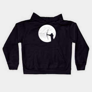 Archer Silhouette in Full Moon Kids Hoodie